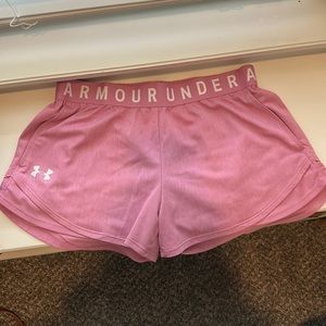 Pink UA shorts